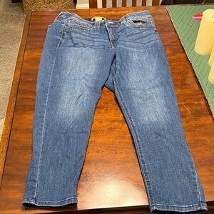 Democracy Blue Denim Jeans with Distressed Details